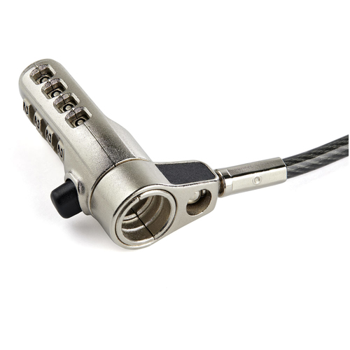 Miniatura 3 de Cable antirrobo StarTech.com Kensington, Cerradura con combinación, 2 m, Negro, Plata