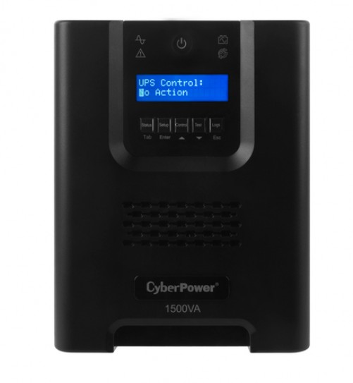 No Break CyberPower PR1500LCD 1.5 kVA / 1050 W, 1030 J, Entrada 154 V, Salida 120 V, 8 salidas AC, Negro