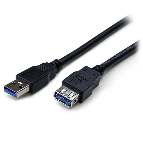 Cable USB StarTech.com USB A a USB A, 5000 Mbit/s, Negro