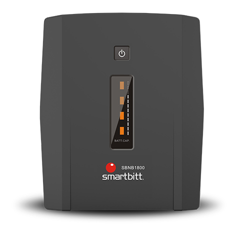 No Break Smartbitt Smart Interactive 1800 1.8 kVA / 900 W, 150 J, Entrada 148 V, 8 salidas AC, Negro