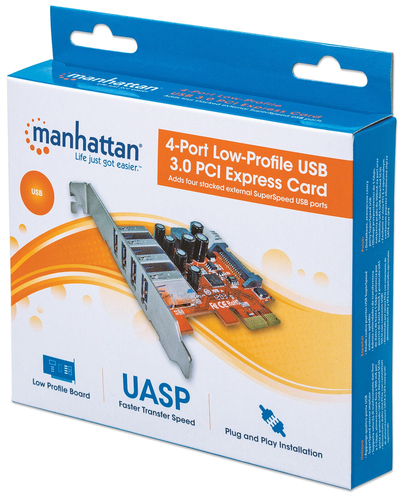 Miniatura 2 de Tarjeta Manhattan PCIe, USB 3.2 Gen 1 (3.1 Gen 1)
