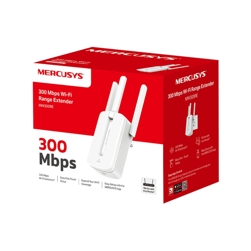 Miniatura 3 de Extensor de red Mercusys MW300RE 300 Mbit/s, 3Ant, Blanco