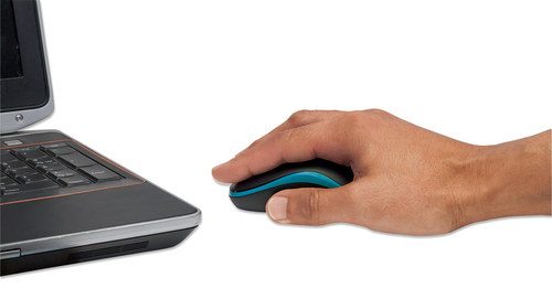 Miniatura 2 de Mouse Manhattan Ratón óptico inalámbrico Success Óptico, 3 Botones, 1000 DPI, RF inalámbrico, 10 m, Negro, Azul