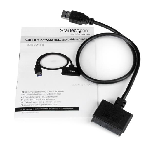 Miniatura 3 de Docking Station StarTech.com Cable SATA a USB con UASP, Negro, 6 Gbit/s, CE, FCC, REACH, 0 - 60 °C, -10 - 70 °C, 49 mm