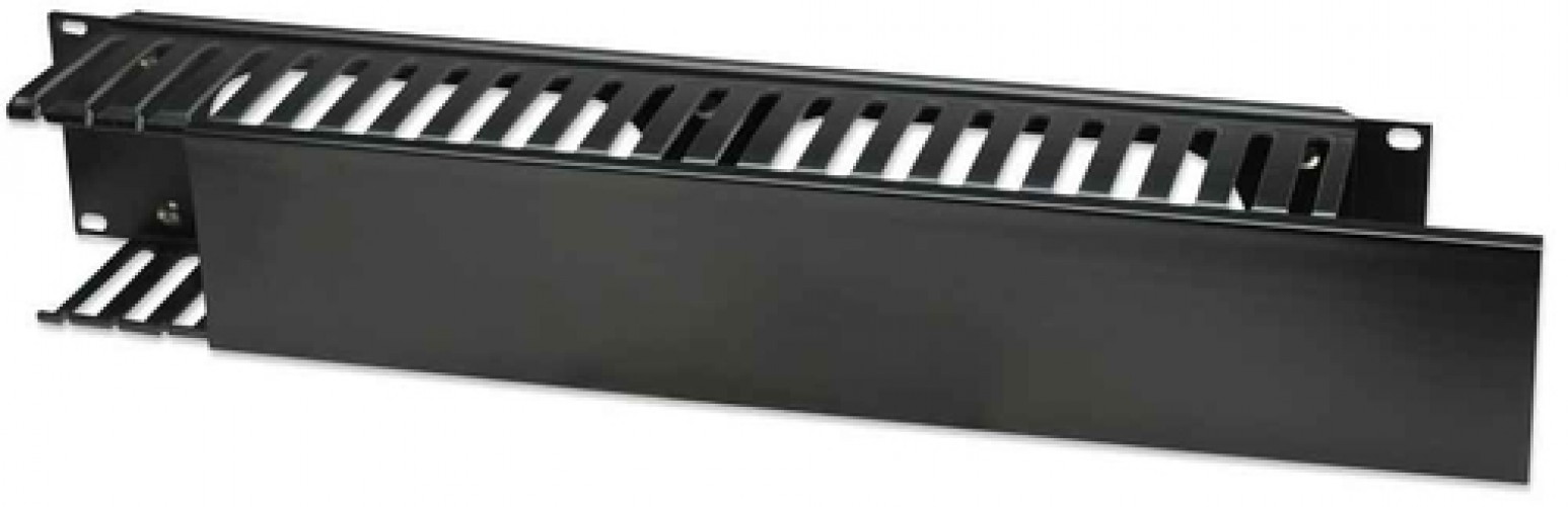 Charola Intellinet Organizador Horizontal 19", 2U, (Plástico) Tipo Panel frontal, Color Negro