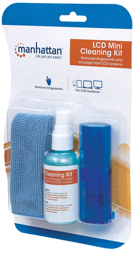 Miniatura 4 de Kit Limpiador Manhattan Mini Equipo de Limpieza para LCD Líquido y paños secos/húmedos para limpieza de equipos, Uso adecuado LCD/TFT/Plasma, 60 ml, Peso 210 g