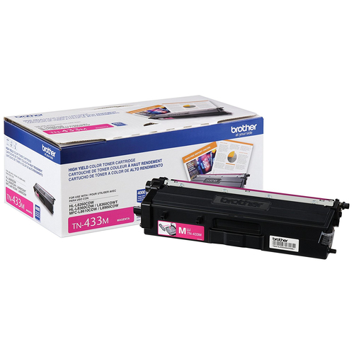 Tóner Brother TN-433M Original, Magenta, Alto rendimiento (XL)