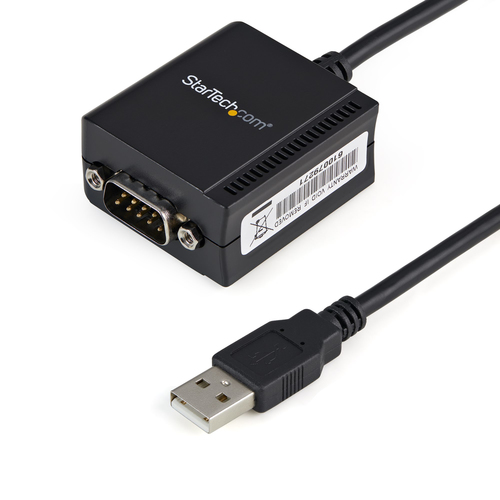Adaptador StarTech.com DB-9 a USB 2.0 A, Negro