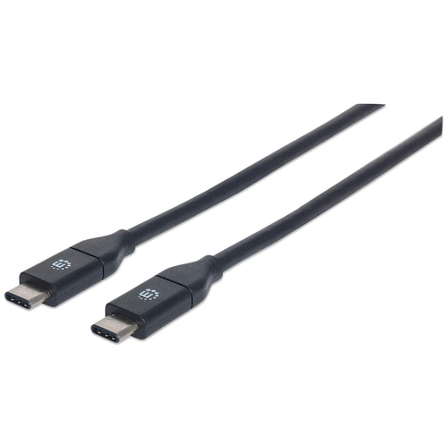 Cable USB Manhattan Cable para Dispositivos USB-C de SúperVelocidad+ USB C a USB C, 10000 Mbit/s, Negro