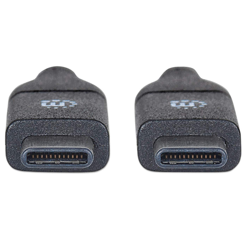 Miniatura 4 de Cable USB Manhattan Cable para Dispositivos USB-C de SúperVelocidad+ USB C a USB C, 10000 Mbit/s, Negro