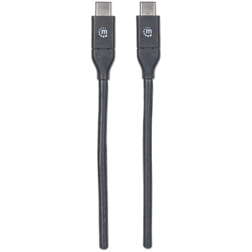 Miniatura 3 de Cable USB Manhattan Cable para Dispositivos USB-C de SúperVelocidad+ USB C a USB C, 10000 Mbit/s, Negro