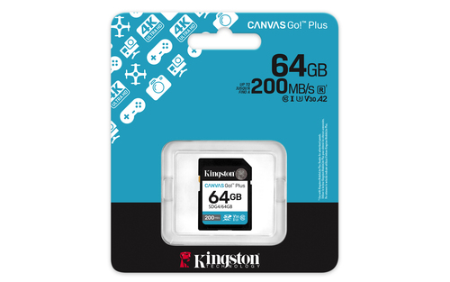 Miniatura 4 de Memoria Kingston Technology Canvas Go! Plus Canvas Go! Plus 64 GB, Velocidad 200 MB/s, Clase 10