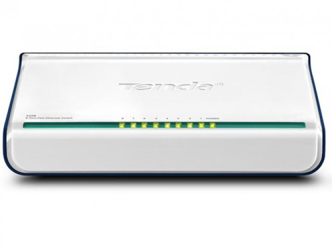 Switch Tenda 8-Port Fast Ethernet Switch No administrado, RJ-45 8, Blanco
