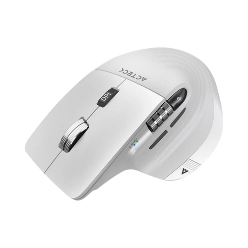Miniatura 4 de Mouse Acteck Virtuos Pro MI780 Óptico, 8 Botones, 3200 DPI, RF inalámbrico + bluetooth, 10 m, Blanco
