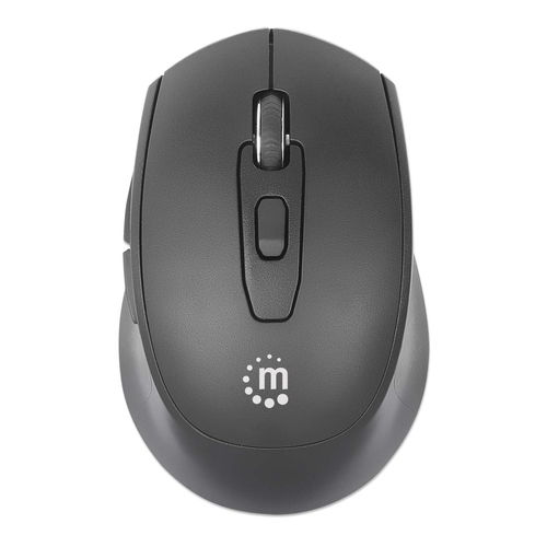 Miniatura 2 de Mouse Manhattan 190343 Óptico, 6 Botones, 1600 DPI, RF inalámbrico, 10 m, Negro