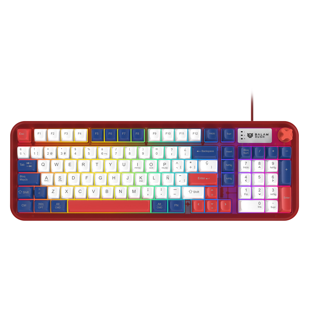 Teclado Gamer Ala?mbrico WARSTRIKE GUNDA KG500G Balam Rush