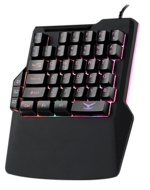 Teclado Naceb Technology Atheris Inglés, Alámbrico, USB, LED RGB, Negro