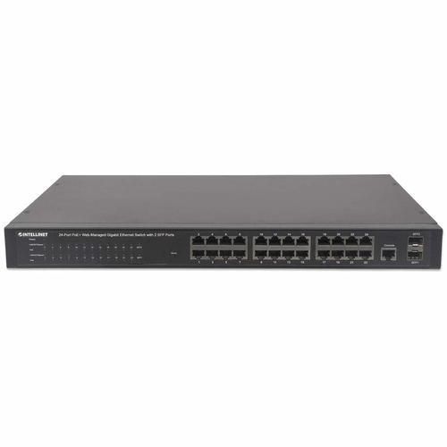 Miniatura 3 de Switch Intellinet Gestionado, RJ-45 24, Gigabit Ethernet (10/100/1000), Negro