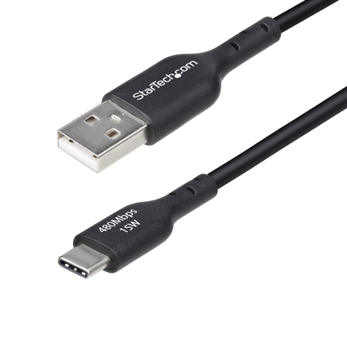 Cable USB StarTech.com USB2AC1MNC USB A a USB C, Negro