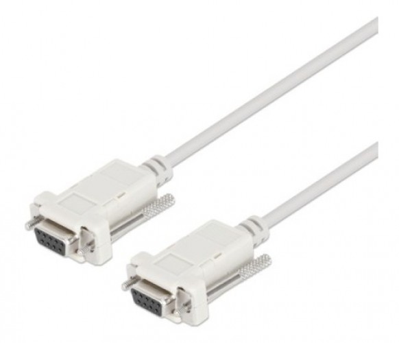 Cable serial Manhattan 317375 1.8 m, DB-9 a DB-9, Hembra- Hembra