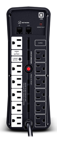 Miniatura 3 de No Break CyberPower GX150C2 1.5 kVA / 1000 W, 1445 J, Entrada 144 V, 13 salidas AC, Negro