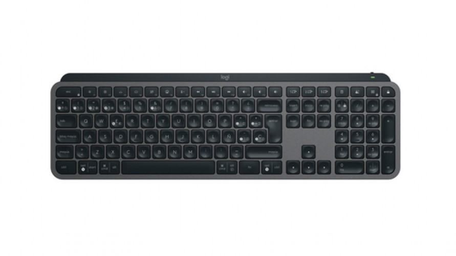 Teclado Logitech MX Keys S Español, Inalámbrico, Bluetooth, Interruptor de llave de tijera, LED, Grafito