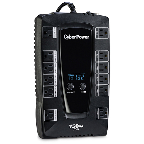Miniatura 4 de No Break CyberPower AVRG750LCD 0.75 kVA / 450 W, 1030 J, Entrada 148 V, 12 salidas AC, Negro