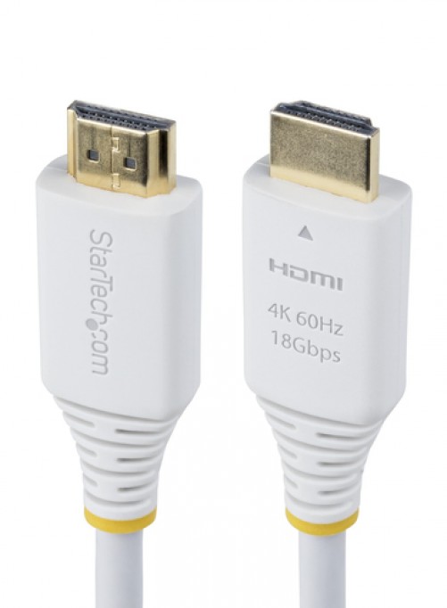 Cable Hdmi StarTech.com HDMI2-CABLE-4K60-6FW V. 2.0, Canal Ethernet, 1.8 m, 18 Gbit/s, 1080p, 1440p, 2160p, Blanco