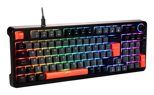 Miniatura 4 de Teclado Naceb Technology Español, Alámbrico, USB, Interruptor mecánico, LED RGB, Gris