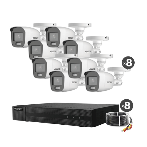 Miniatura 2 de Kit videovigilancia Epcom B8-KIT8-CV/A 8 canales, cámara 1920 x 1080, Bala (forma), IP66