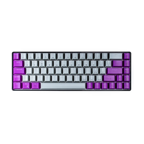 Teclado Naceb Technology NA-0963 Alámbrico, USB, Interruptor mecánico, LED RGB, Negro, Gris, Púrpura