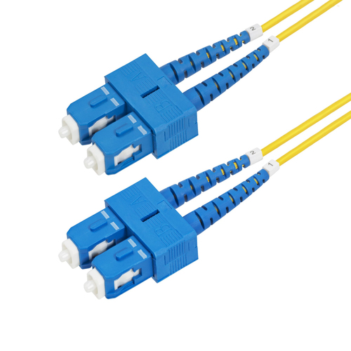 Cable StarTech.com 3 m, Fibra OS2, SC, SC, 100 Gbit/s, Amarillo