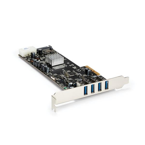 Tarjeta StarTech.com PCIe, USB 3.2 Gen 1 (3.1 Gen 1), Negro