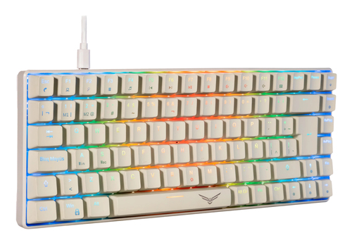 Miniatura 5 de Teclado Naceb Technology Español, Alámbrico, USB, Interruptor mecánico, LED RGB, Blanco