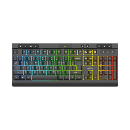 Teclado Acteck Aurean Pro TA477G Alámbrico, USB, Interruptor de membrana, LED, Negro