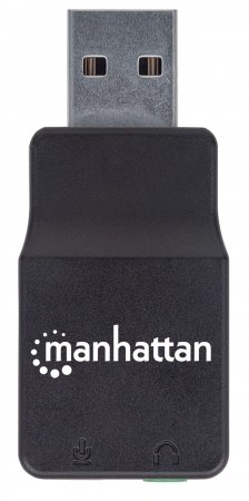 Miniatura 3 de Adaptador Manhattan USB-A a 2 x 3.5 mm, Negro