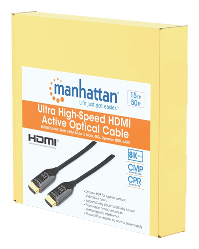 Miniatura 5 de Cable Hdmi Manhattan 356176 V. 2.1, 15 m, 48 Gbit/s, 2160p, 4320p, Negro