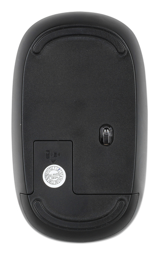 Miniatura 2 de Mouse Manhattan MW3050 Óptico, 3 Botones, 1200 DPI, 10 m, Negro