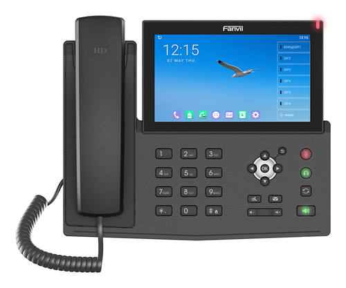 Teléfono Ip Fanvil X7A Terminal con conexión por cable, PoE, 20 líneas, Negro