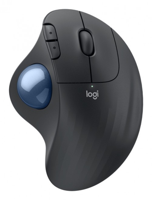 Mouse Logitech ERGO M575S Trackball, 5 Botones, 2000 DPI, Bluetooth, 10 m, Grafito, Azul