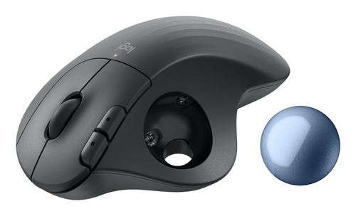 Miniatura 2 de Mouse Logitech ERGO M575S Trackball, 5 Botones, 2000 DPI, Bluetooth, 10 m, Grafito, Azul