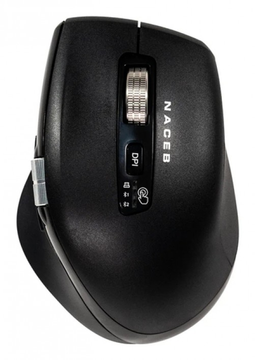 Mouse Naceb Technology NA-0133 6 Botones, 3200 DPI, RF inalámbrico, Negro