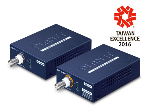 Extensor de red PLANET LRP-101C-KIT, Transmisor y receptor de red, 1000 m, 10,100 Mbit/s, 10/100Base-T(X), IEEE 802.3, IEEE 802.3af, IEEE 802.3at, IEEE 802.3u, Azul