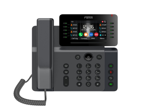 Teléfono Ip Fanvil V65 Terminal con conexión por cable, 20 líneas, Negro