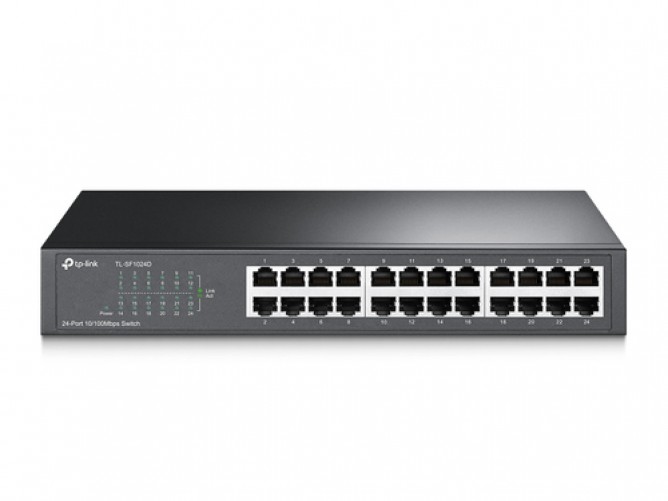 Switch TP-Link TL-SF1024D No administrado, RJ-45 24, Fast Ethernet (10/100), Gris