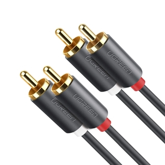 Cable de audio Ugreen 10520 2 x RCA a 2 x RCA, 5 m, Negro