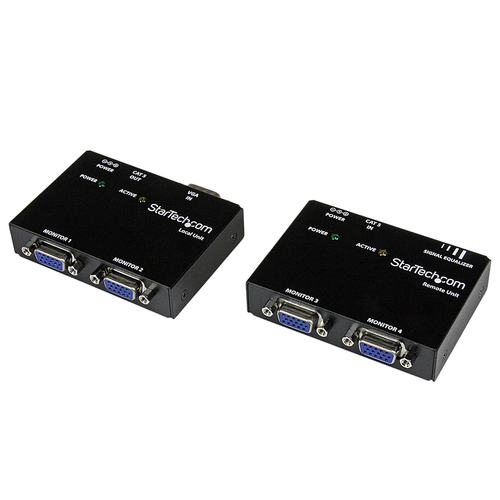 EXTENSOR StarTech.com Transmisor y receptor AV, 1440 x 900, Hasta 150 m, Negro