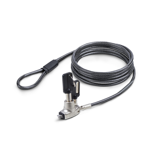 Cable antirrobo StarTech.com Noble, Brecha, 2 Teclas, 2 m, Acero al carbón, Negro