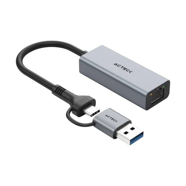 Miniatura 3 de Adaptador de Red USB Acteck Gatex Net AN650, USB-A/C a RJ-45, Gris
