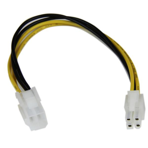 Cable de poder StarTech.com ATX (4-pin), ATX (4-pin), 0.204 m, Negro, Blanco, Amarillo